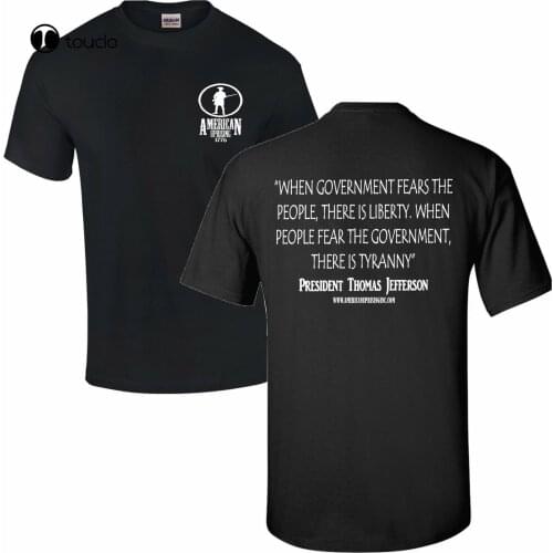 American Uprising Thomas Jefferson Patriotic T-Shirt Don'T Tread On Me Gadsden Cotton Tee Shirt