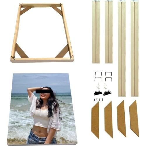 Camphor Pine Composite Photo Frame DIY Poster Solid Wood Wall Art Wooden Picture Framed Canvas Diamond Painting For Home Decor