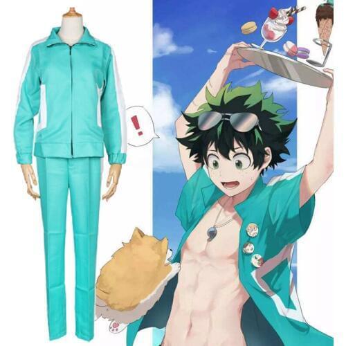 Anime Comic My Hero Academia Cosplay Costumes Midoriya Izuku Cosplay Costume School Uniforms Sweatshirts Sport Wears Gym Suits