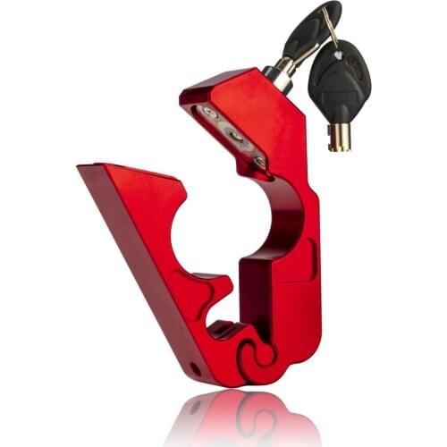 Red Universal Motorbike Brake Lock Anti Theft Handlebar Throttle Grip Lock