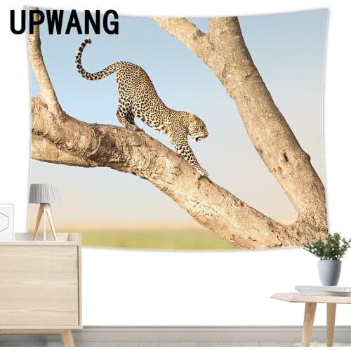 Leopard Tapestry Wall Hanging Sandy Beach Picnic Rug Camping Tent Sleeping Pad Home Decor Bedspread Sheet Wall Cloth