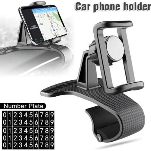 Mayitr 1pc 1pc 2 in 1 Universal Car Parking Number Card Board Car Interior Dashboard Mobile Phone Holder On Cradle Phone Bracket