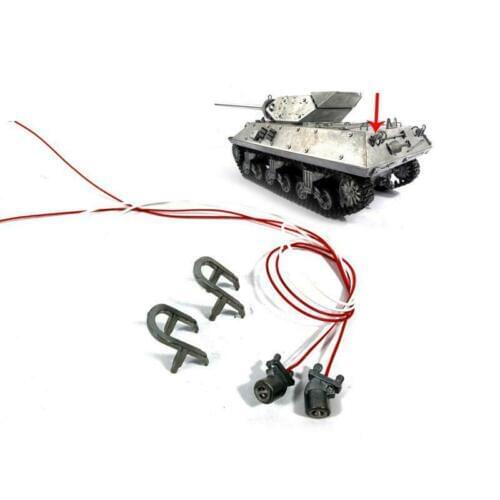 Metal Rear Lights W/ Guards for Rc 1/16 Mato M10 Tank Destroyer DIY Model MT224 TH16085-SMT4
