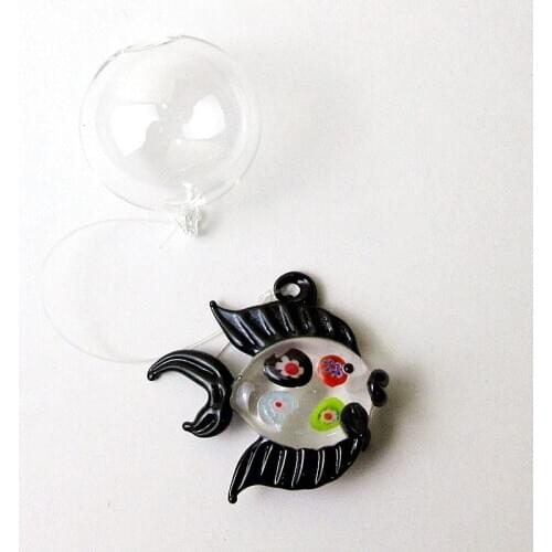 Micro ocean world aquarium decoration pendant handmade floating glass Fish Figurine Fish tank Marine animal statues ornament