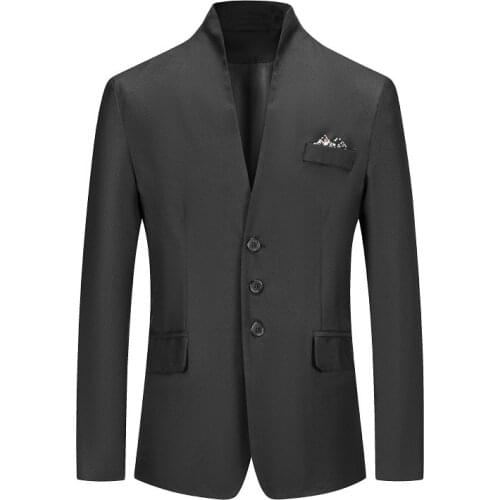 Fashion New stand-up collar casual suit mens blazers plus size mens white mens jacket suit pink black white color