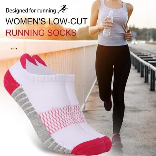 6 Pairs Ankle Running Socks Breathable Elastic Cotton Low Cut Cushioned Tab Socks for Sports