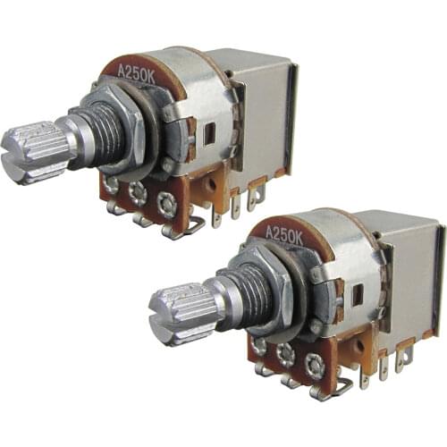 NEW 2pcs Electric Guitar Push Pull Potentiometer A250K Audio Taper Pots