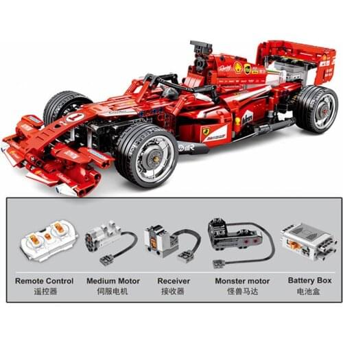 RC Electric DIY MOC 2.4GHz Exclusive Grand Prix Racer F1 Formula Racing Car Building Blocks Model Bricks Classic Kids Toys Gift