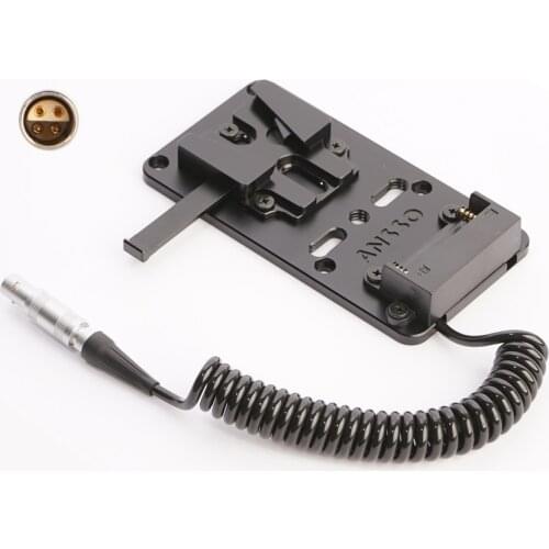 Ansso V-Mount Lock Battery Plate Adapter Quick-Release Power Cable 2-pin 4-pin for ZCAM E2 M4 S6 F6 F8 Camcorder