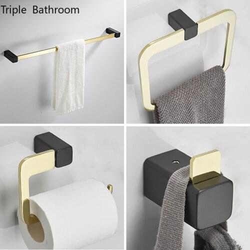 Nordic Zinc Alloy Towels Bar Need To Punch Wall Restroom Paper Towel Holder Towel Rack Hanger Home Bathroom Storage Holder