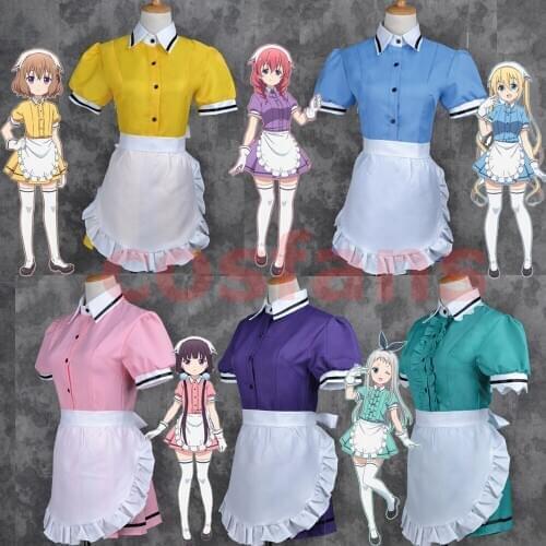 Blend S Hideri Kanzaki Coffee Maid Maika Sakuranomiya Cosplay Costume Japanese Anime Maid Apron Dress Uniform Suit Outfit Cloth