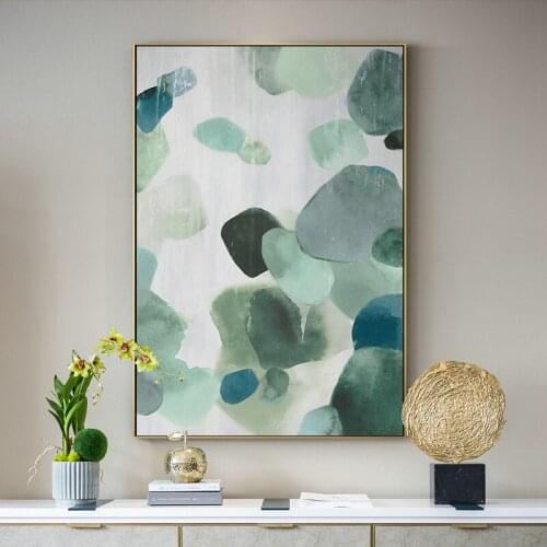 Modern Green Marble Texture Backgroud Poster Print Canvas Painting Abstract Wall Art Pictures Living Room Home Decor No Frame