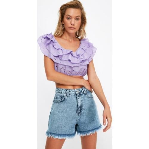 Блузки с воланом Trendyol China At AliExpress