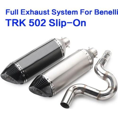 TRK 502 Full System universal Motorcycle Exhaust Muffler Pipe Escape moto Exhaust Stainless steel for benelli trk 502 Slip-On