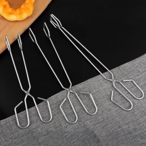 1 Pcs BBQ Tongs for Grilling Stainless Steel Barbecue Clip Pizza Bread Clamp Cooking Tool pjop