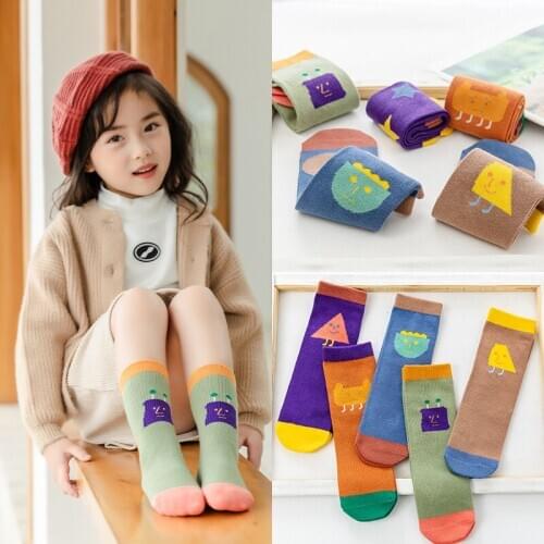 10pair/lot Double Sided Cartoon Cute Baby Long Sock Jacquard Boys Infant Cotton Breathable Leg Warmer All Season Knee High Socks