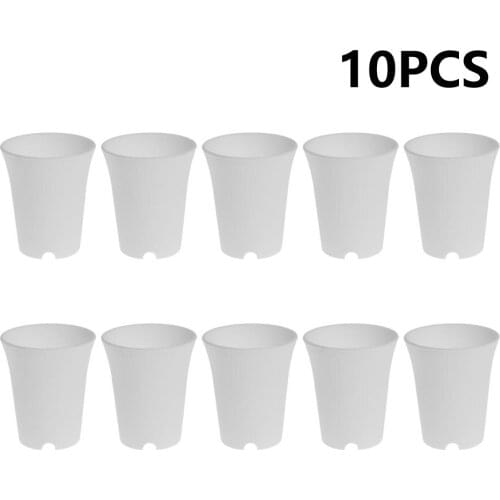 10pcs Plastic Flower Pots Planters Home Indoor Outdoor Office Succulent Plant Pots Planting Pots With Drainage Hole