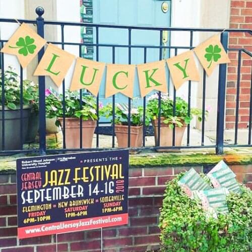 2 Pcs 280cm Irish Burlap Banners Bunting Garland Flags for St. PatrickS Day Decor