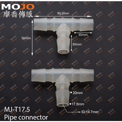 2020 free shipping ! MJ-T17.5 (100 pieces) hose connector machine Pipe connector TEE type three way Equal diameter
