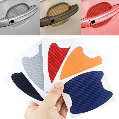 4pcs/lot Car Handle Protection Film Universal Invisible Car Carbon fiber Door Handle Stickers Scratches Resistant Sticker