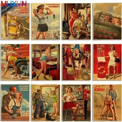 Full Square/Round Drill Diamond Painting New World War Ii Sexy Pin Up Girl Diamond Embroidery Cross Stitch New Year Decor Rp635