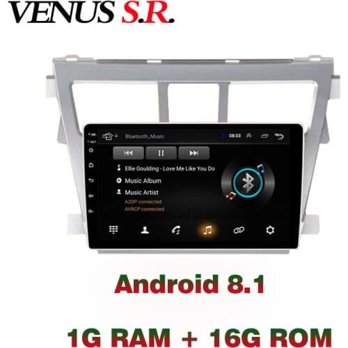 VenusSR Android 8.1 2.5D car dvd for Toyota Vios Yaris Radio 2008-2013 multimedia Radio stereo gps navigation