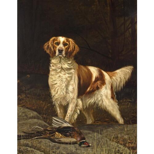 Free shipping classical animal cartoon dog scenery oil painting canvas painting prints on canvas kid room decoration pictures