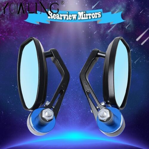 7/8" Handlebar End Rear view mirror Side Mirrors Motorcycle Motorbike Scooters Chopper Bobber Cafe Racer ATV Rearview Mirrors