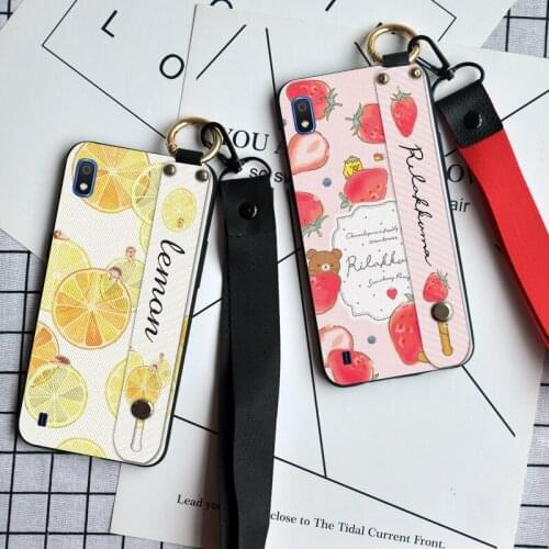 Summer Fruit Lemon Holder Case For Samsung Galaxy A01 A10 A20E A21 A30S A40 A50 Soft Cell Phone Cover For Samsung A50 A51 A52