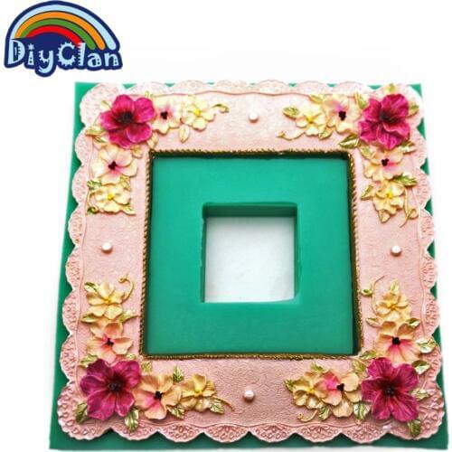 Big Size Photo Frame Silicone Mold For Cake Decorating Chocolate Chip Mold Cake Tools Kitchen Baking Resin Moulds F0778XK