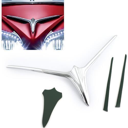 Areyourshop Motorcycle Chrome Fairing Scoop Eyebrow Upper Accent Trim Cover for Honda 2012-17 Goldwing GL1800 Motor Accessories