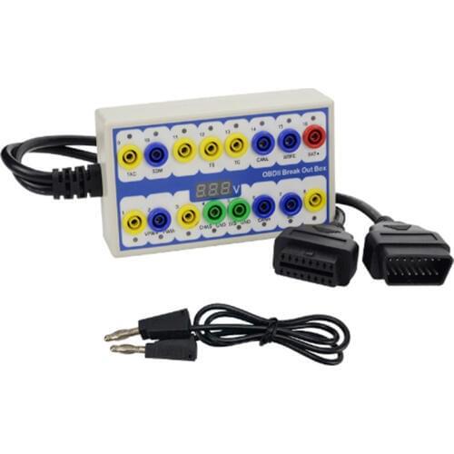 OBD2 Breakout Box OBD OBDII Protocol Detector Diagnostic Connector Detector Super Professiona Auto Car OBD2 Breakout Box