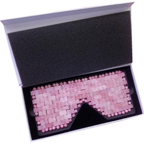 Rose Quartz Jade Eye Mask Amethyst Eye Massager Natural Stone Face Massager Aventurine Sleep Mask Relaxation Healthcare Gift