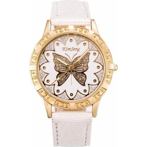 Fashion Kimseng Vintage Big Rhinestone Watches Women Crystal Wristwatches Hot Women Dress Gold Watches
