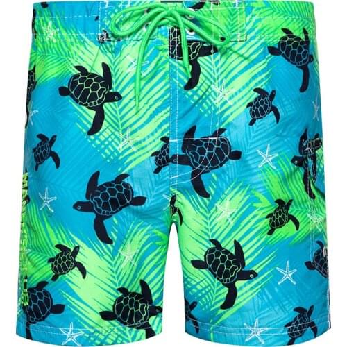 Mens Beach Pants Digital Printing Style Leisure Vacation Summer Shorts Hawaii