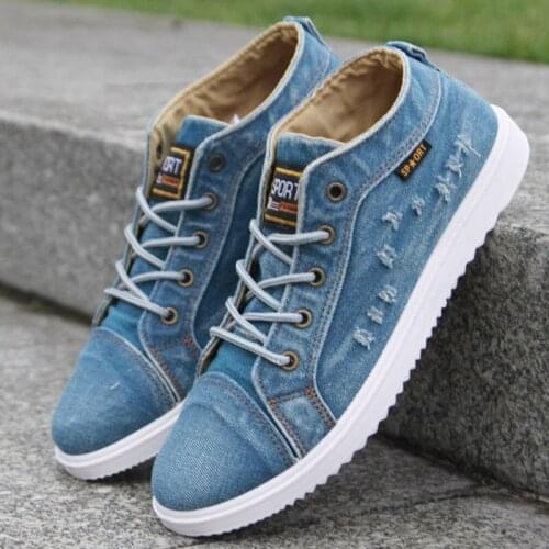 Mens casual shoes loafers Italian breathable canvas shoes mens denim shoes 2021 new fashion flat shoes
