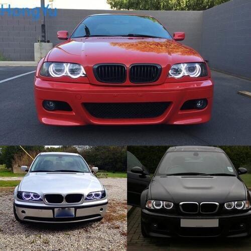 Excellent Ultra bright illumination smd led Angel Eyes kit halo ring For BMW E36 E38 E39 E46 Projector 4x131 DRL