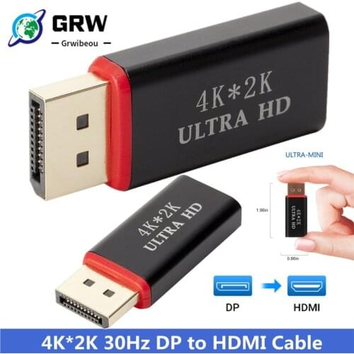 Vention Display Port to HDMI Adapter 4K Male DP to HDMI Female Video Audio Converter for PC Laptop Projector DisplayPort to HDMI