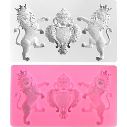 Vintage Lion Shape Soap Making Supplies Cake Decorating Tools Silicone Mold Household Candle Molds Candle Craft