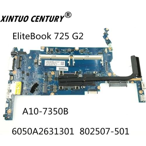 6050A2631301 For HP EliteBook 725 G2 computador portátil placa-mãe 802507-001 802507-501 A10 Pro-7350B CPU Totalmente testado ok