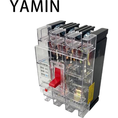 P254 New type Transparent Molded Case Circuit Breaker /MCCB/ Air switch Protector DZ15-100/390 100A 3 phase ON-OFF