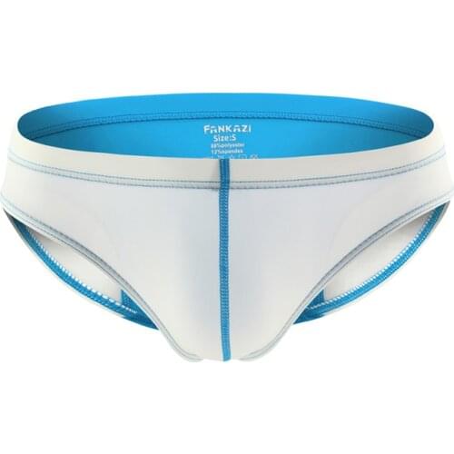 Sexy Underwear Nylon Men Briefs Low Waist Patchwork Mens Bikini Underpants Pouch Male Panties Bikini Swimming Trunks