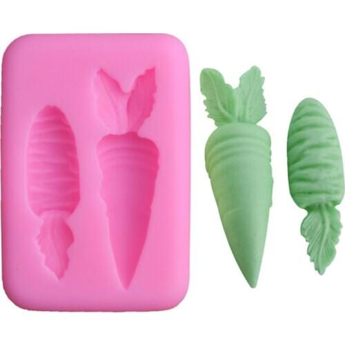 Carrot 3D Silicone Mold Fondant Cake Chocolate Decorating Sugarcraft Paste Mould 896A