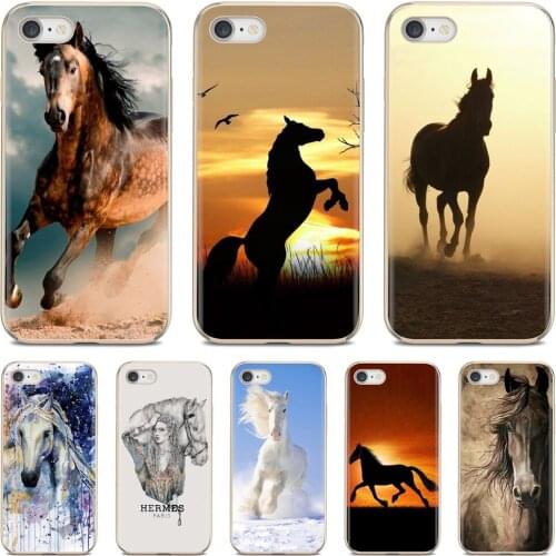 For iPod Touch For iPhone 11 Pro 4 4S 5 5S SE 5C 6 6S 7 8 X XR XS Plus Max Hipster Silicone Phone Case horse beautiful