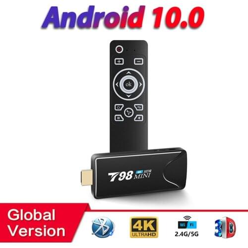 Tv stick 4k RK3318 quad-core tv stick android 10 2GB 16GB 2.4G&5G WIFI play store 4k HD T98mini android tv box