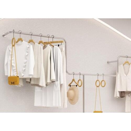 Stainless steel clothes rack hang clothes rack on the shelf of Hanfeng womens clothing store