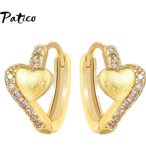 925 Sterling Silver Cute Heart Statement Earrings For Women Girls CZ Cubic Zirconia Trendy 2021 Fashion Jewelry