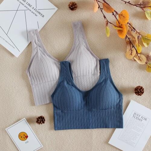 ATHVOTAR Women Seamless Crop Top Summer Sports Tube Tops Bra Female Fitness Base Tank Sleeveless Camis Underwear 2021