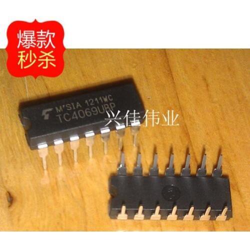 10PCS New original authentic 4069 TC4069UBP DIP gate / inverter IC TOS