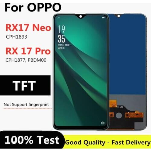 6.4" TFT RX17 Neo display For Oppo RX17 Neo CPH1893 RX17 Pro CPH1877 PBDM00 LCD Display Touch Screen Digitizer Assembly